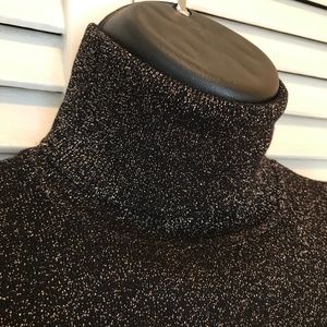 Pullover Turtleneck Sweater - Golden Sparkles! EUC 3/$19